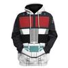 Men's 3D Robot Print Hoodie Red/Blue Cartoon Streetwear Sweatshirt Cotton Blend Pullover for Teen Boys