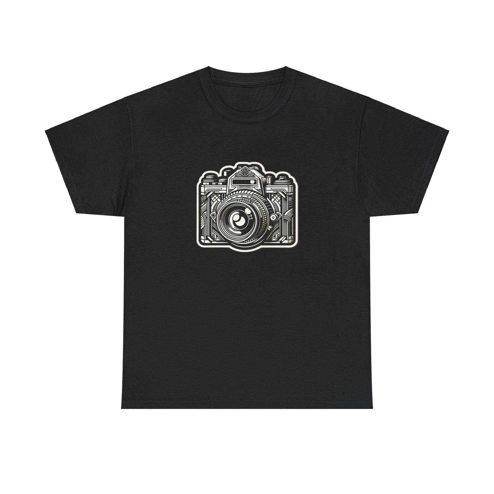 Fun Adult T Shirt Vintage Style Camera Art Deco Graphic Photography Hobby Gift M
