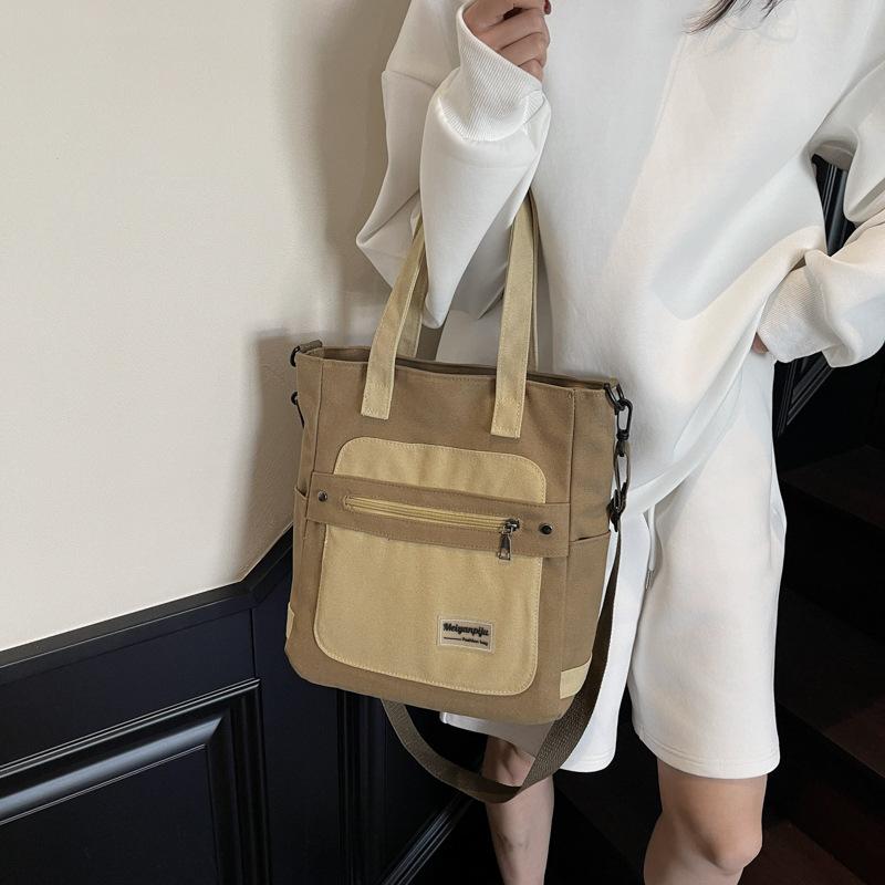 Women's Messenger Bag New Fashion Contrasting Shoulder Bag University Class Commuter Handbag Bag