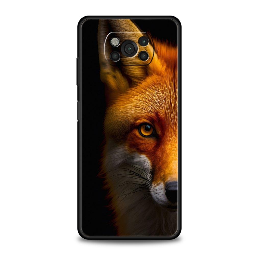 Red Fox Phone Case Cover for Xiaomi Poco F7 Ultra F6 F5 F4 F3 X6 X5 X4 X3 NFC C51 C55 M4 GT 5G Soft TPU Shell Fundas Capas Bags