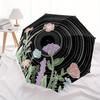 1pc Vinyl Record Flowers Automatic Open/Close Umbrella, Umbrella with Cartoon Design, Portable Compact Umbrella for Men & Women, Good Holida
