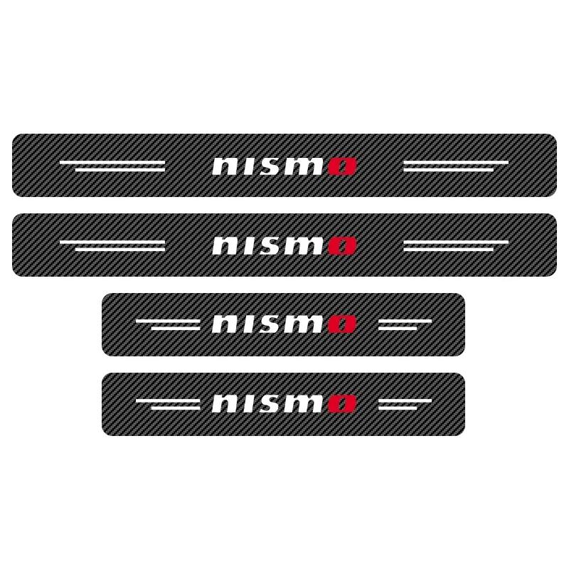 4 Pezzi Adesivi per Auto in Fibra di Carbonio Soglia Porta Auto Impermeabile per Nissan GTR C210 R30 GTS-R R33 R34 GT-R R35 Nismo Tiida Sylphy Teana T30 T32