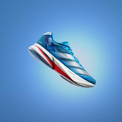 Adizero Boston 13 Ekiden Solar Blau Silber