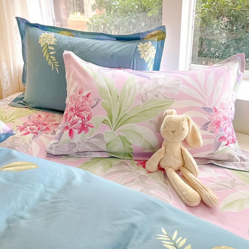 100% Cotton 1 Piece 48cm*74cm Pillowcase Beauty Floral Printing Pillow Case Cover For Bedroom