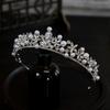 Korean New Style Exquisite Compact Simple Pearl Bride Wedding Crown Headdress Crown Tiara Hair Accessories