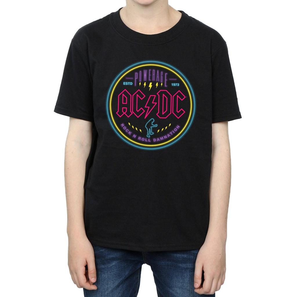 AC/DC Boys Circle Neon T-Shirt