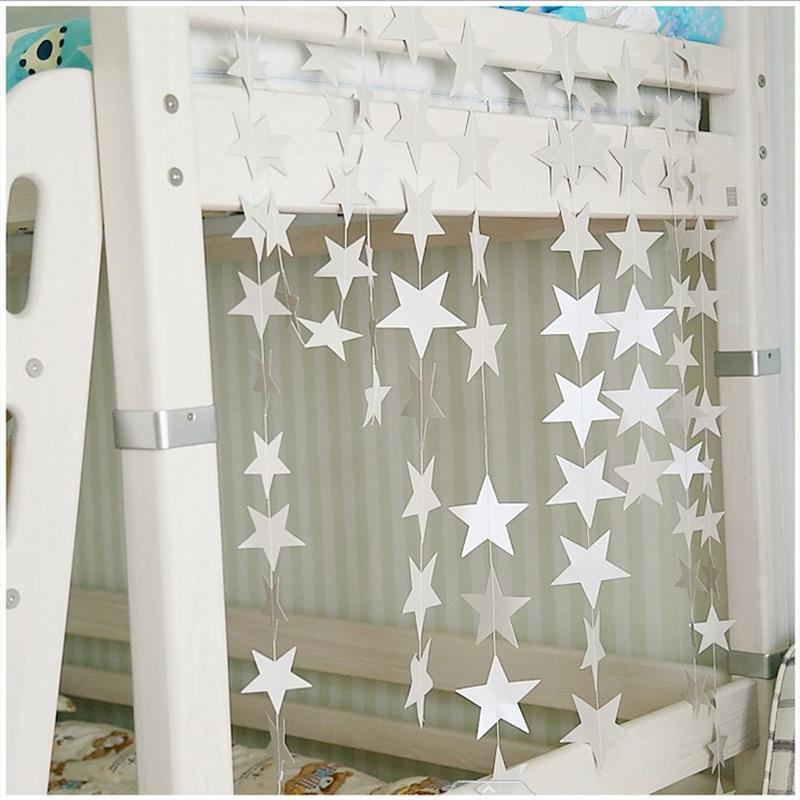Star Paper Garland Banner Bunting Drop Baby Shower Wedding Party Decoration