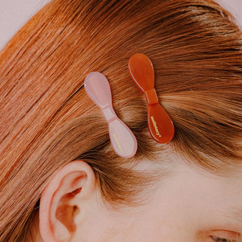 mellotory cellulose ribbon hairpin (light pink)