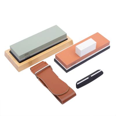 Sharpening Stone Stand Included HFS(R) Double-Sided Set, Surface-Straightening Stone, Sharpener, #400, #1000, #3000, #8000,