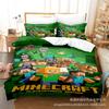 Ebey Minecraft Three-Piece Sandbox Game Digital Printing Kit 1.5M Bedding Quilt Cover