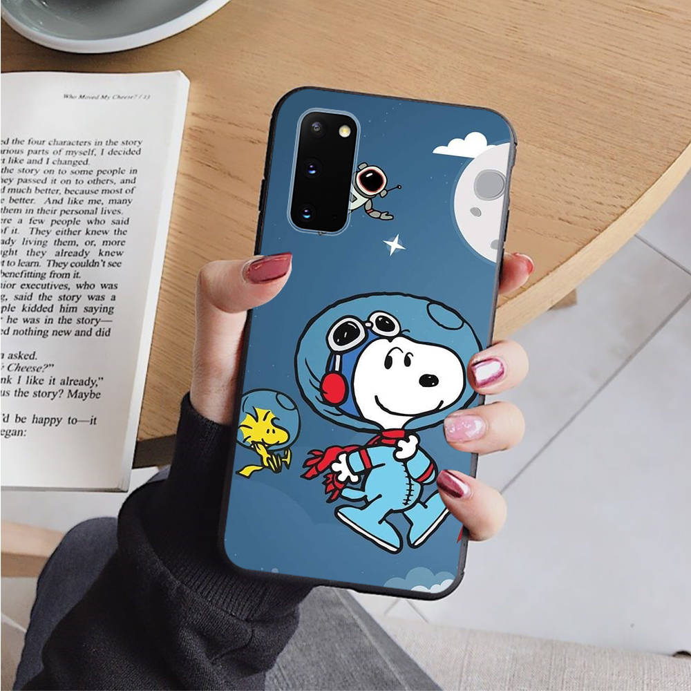 AN12 Snoopy Black Case for Xiaomi Poco X6 M5 M6 F5 F6 F1 C65 C55 C50 C51 C40 Redmi Note 7 8 14C A3X 13C 12C 11 10A 9C Pro Sofe Cover