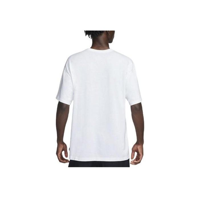 Nike Sportswear Premium Essentials Logo Embroidered Ribbed Crew Neck Short Sleeve T-Shirt Men Tops White DO7392-101