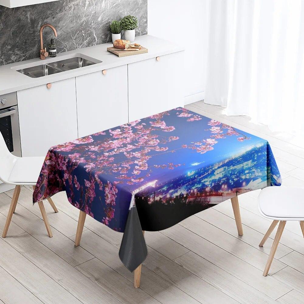 

Скатерть с цветочным рисунком персикового цвета, водонепроницаемая обеденный стол с защитой от пятен, домашний декор, прямоугольная кухонная столешница для камина 40x70cm