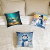 Funny Cute Snowman Cushion Cover Home Office Birthday Anniversary Gifts Soft Skin Friendly Cushion Cover