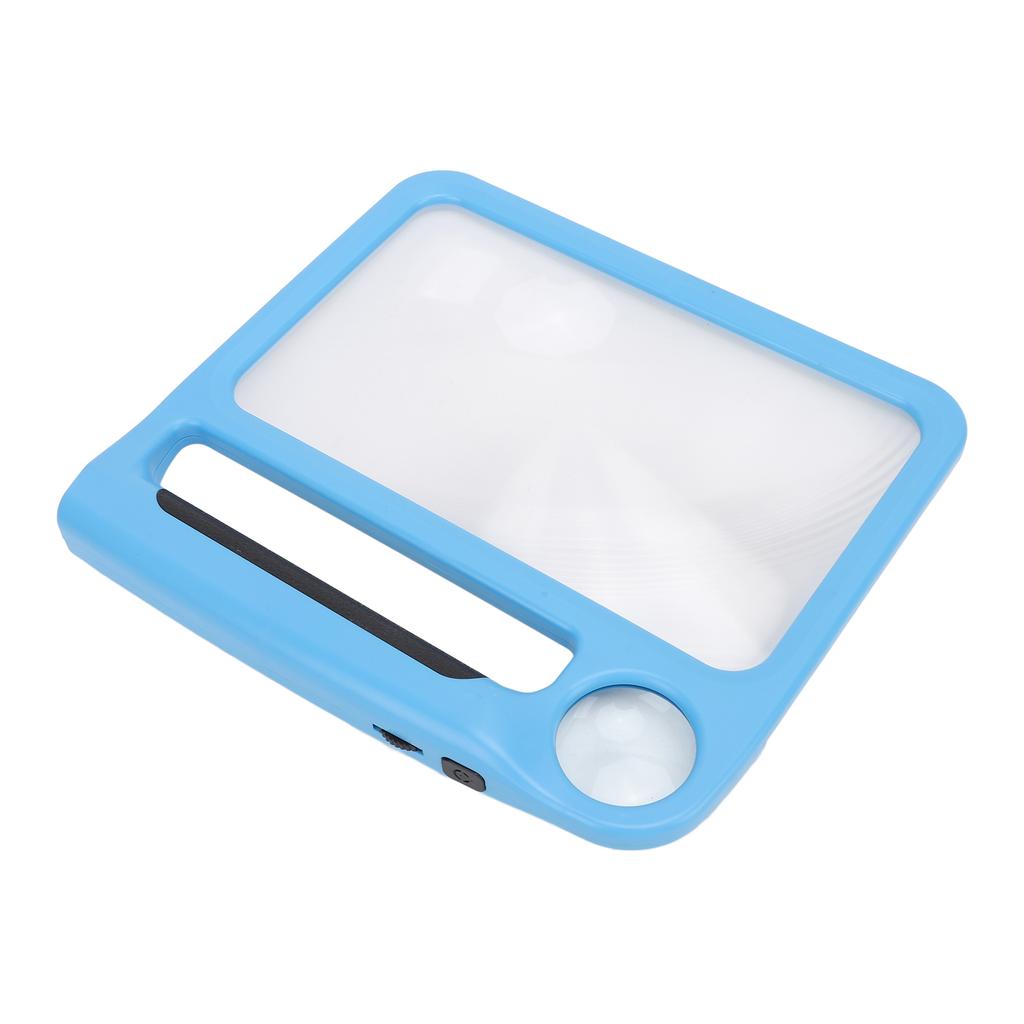 5X 10X Handheld Magnifier 48 LED Lights 3 Dimmable Light Modes Rectangular Magnifier for Reading Small Prints Low