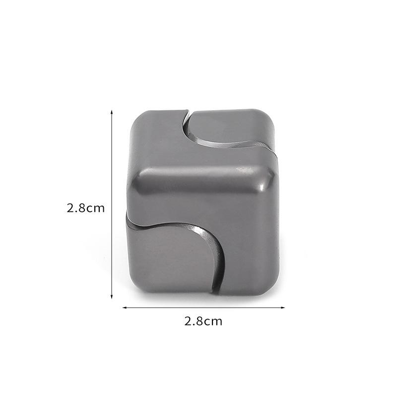 Alloy Cube Spinner Fingertip Gyroscope Fidget Anti Stress Toys Adult Office Home Travel Portable Stress Reliever Toys Xmas Gifts