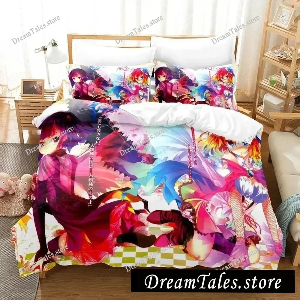 New Game No Game No Life Sora and Shiro Bedding Set Single Twin Full Queen King Size Bed Set Adult Kid Bedroom Duvet Cover Sets