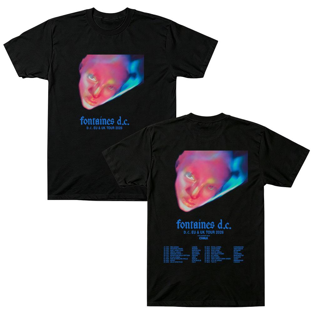 Fontaines D.C. Tour 2026 Merch T‑Shirt Cotton Unisex O‑Neck Short Sleeve Tee Post Punk Indie Rock Oversized Fan Streetwear Tops