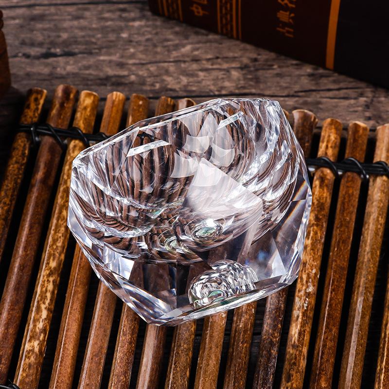 Faceted Water Drop Cup Creative Crystal Glass Gold Foil Baijiu Cup Spirits Cup Generation Moutai Cup Source