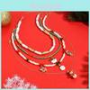 Christmas Snowman Pendant Necklace With Artificial Pearl And Multilayer Chain For Holiday Party Gift