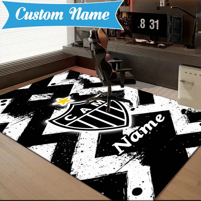Custom Name Cam Abstract Artwork Rug Game Carpet, Floor Mat for Bedroom Living Room Entryway Rug, Home Decor Idea Gift for Christmas Birthday