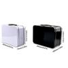 Tinplate Metal Storage Box White Black Silver Cake Packaging Box Lunch Box  Money Contain