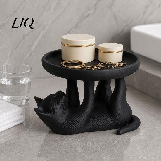 Compact Space Saver Rack Jewelry Storage Rack, Cat Shape, Anti-Falling Ring Holder, Durable Clean And Tidy Resin Anti-Slip Space-Saving Organizer, for