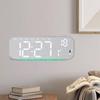 Modern Digital Desk Clock with Dual Alarms Time Date Temperature Display for Office Bedroom Bedside Table