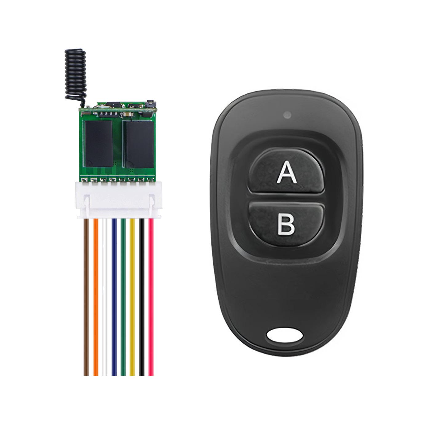 Wireless Remote Switch RF Controller with Duck Egg Remote, 3.7V-12V, 1-Channel Momentary Control 433 MHz