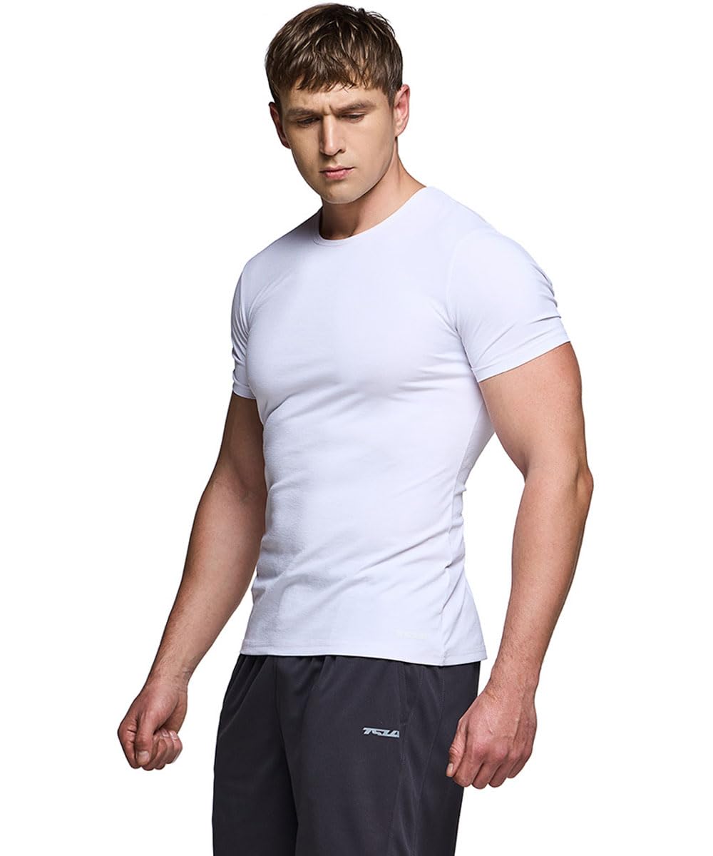 

Tesla Тренировочные Шорты Пот Быстро Большой УФ Футболка, Мужские, Рукав, Сухой, Впитывающий, Сушащий, Спортивная одежда, Размер, Защита, MTS14-WHT_2XL