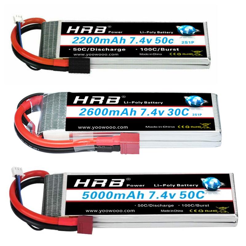 HRB 2S 3S 4S 5S 6S Lipo Battery 1300mah 2200mah 3300mah 4000mah 5000mah 6000mah Lipo with Deans XT60 for RC Car Airplane Boat