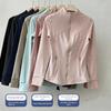 Yoga Clothing Jacket Women Slimming Running Training Sports Stand-up Collar Long-sleeved Fitness Clothing Body-slimming Pilates