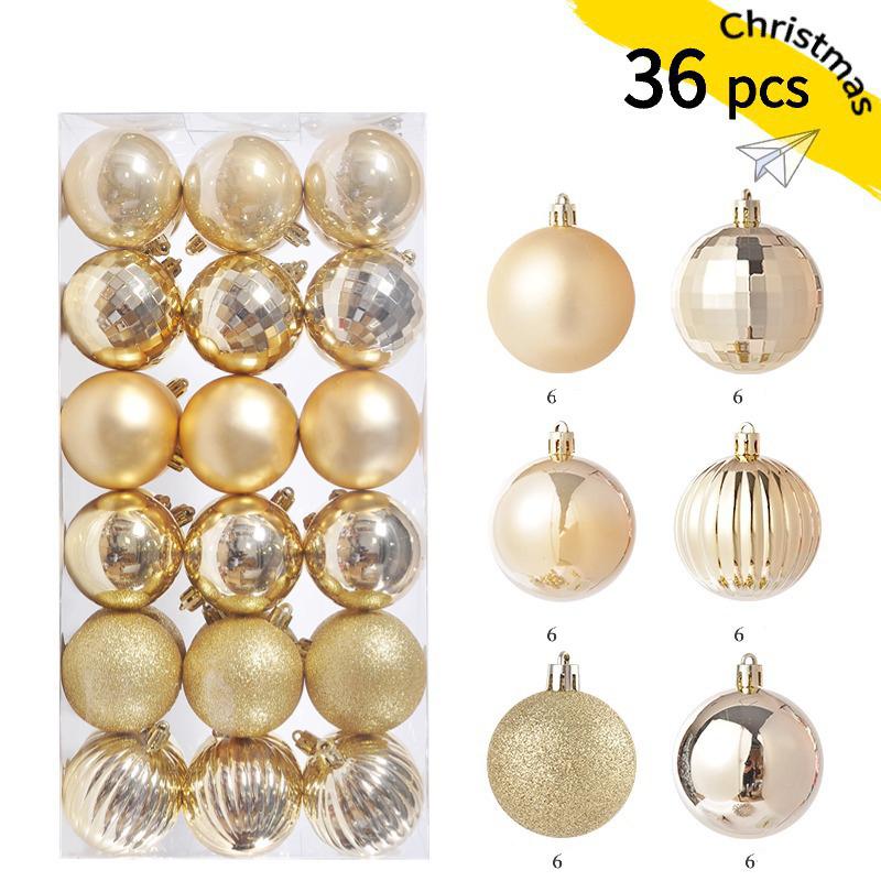

3Cm Christmas Balls Shatterproof Plastic Balls Decoration Merry Christmas Spheres Pendant Set Festival Party Household Decoration 3cm