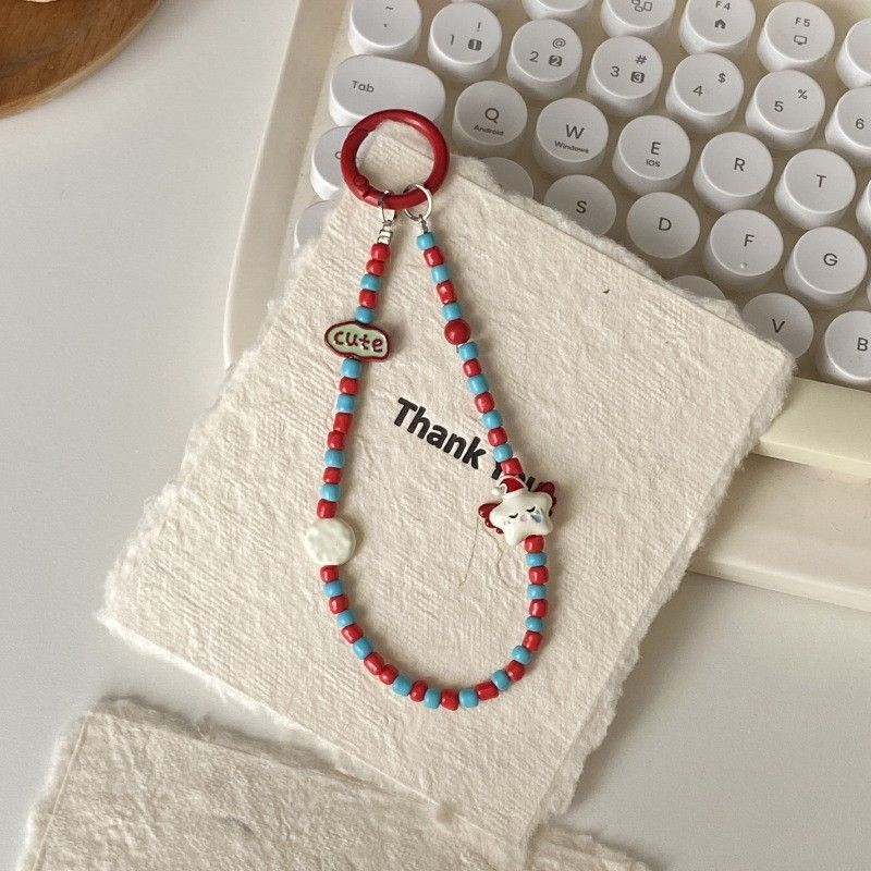 Детская Милая Цветная Блочная Милая Звезда Ангел Сплав Цепочка для Телефона Ins Ручная Работа Бусины Подвеска для Сумки CCD Подвеска-Украшение cute Star Angel Hanging C