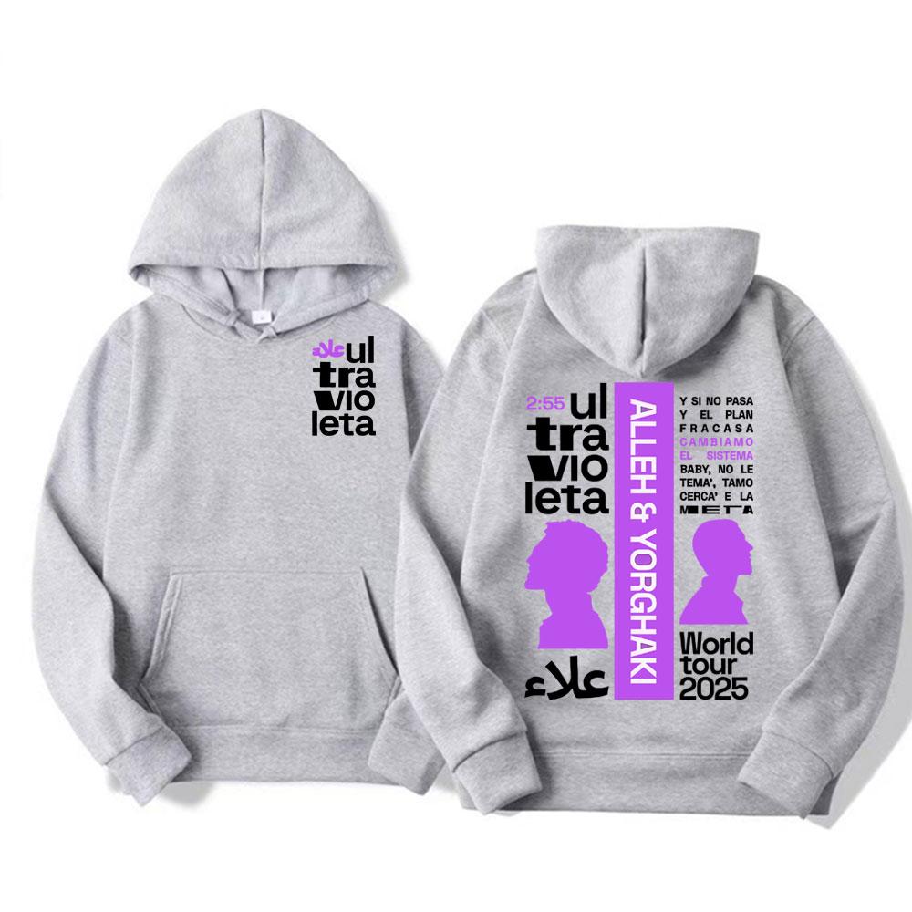 Alleh & Yorghaki La Ciudad Worid Tour 2025 Hoodies Fashion Hip Hop Oversized Sweatshirt Men Women High Quality Vintage Pullovers