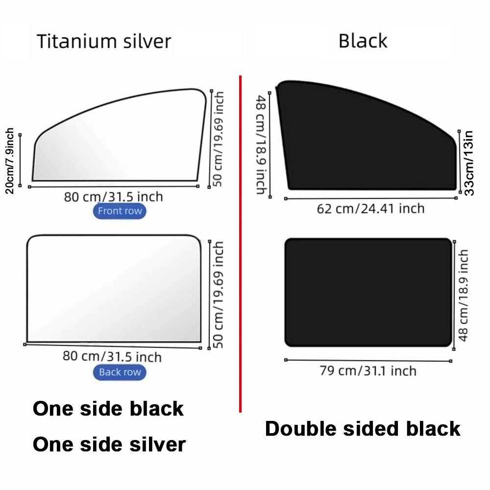 2/4Pcs Blackout Car Window Covers Magnetic Car Privacy Curtains Car Window Sun Shade  Baby Care