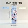 1PC Cherry Blossom Branch Asian Floral Print 750ml Color Plastic Sports Water Bottle Leakproof Flip Straw Lid Suitable for Sports Office Home Use