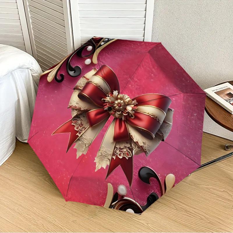 

1pc Bowtie, Ribbon Automatic Folding Umbrella, 8-Rib Durable Frame, Durable Foldable Design - Elegant Gift for Commute yy251210061
