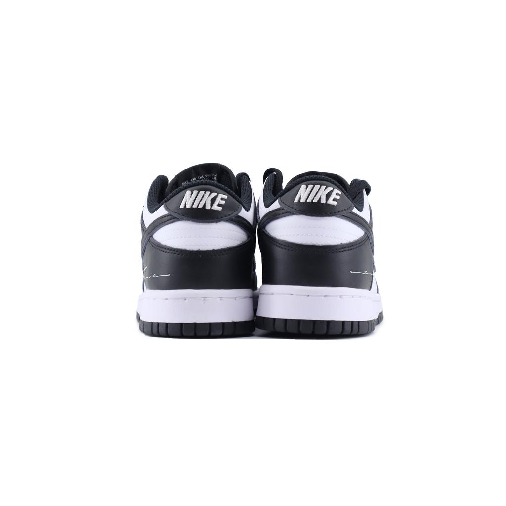 Nike Dunk Slip Resistant Abrasion Resistant Low Top Skateboard Shoes Unisex Black White DD1391-100(Team1253-loveBOX)