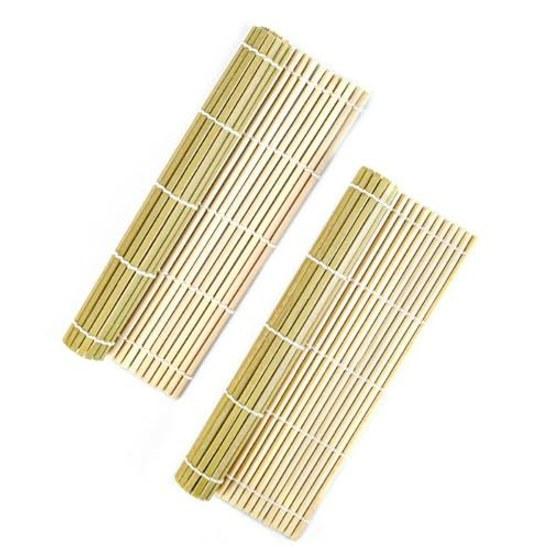 2 pieces wide mouth sushi roll mat 3030cm bamboo makisu board curtain kitchen supplies cooking tools utensils