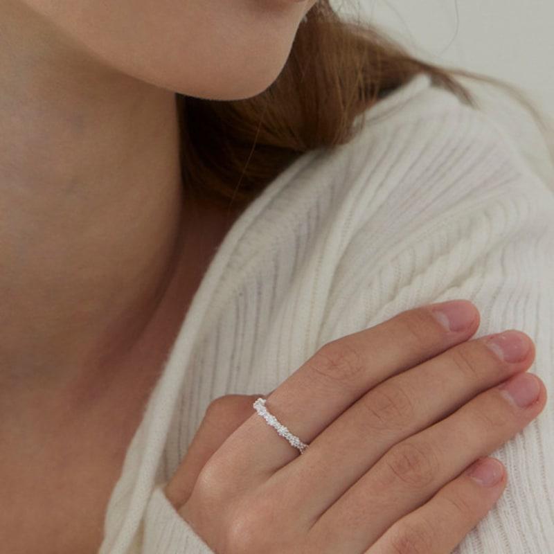 Murmur [925silver]Flower Cubic Ring