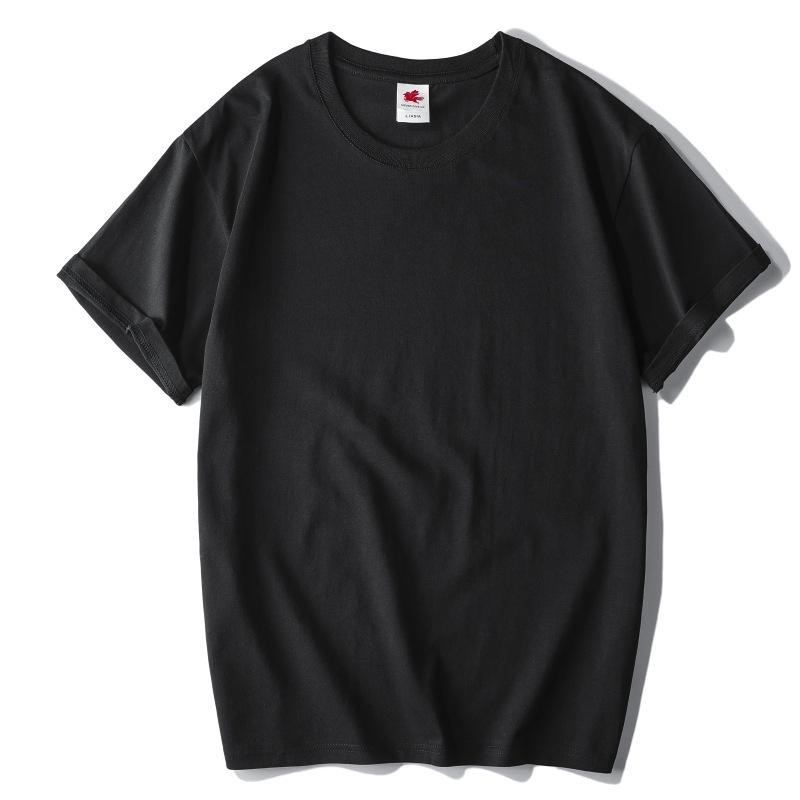 

Мужская футболка с круглым вырезом из хлопка Синьцзян плотностью 220 г — мягкая, однотонная, с коротким рукавом, подходит для самостоятельного изготовления 5XL чёрный