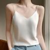 Tank Top Satin Silk Halter Crop Tops Women Summer Camis Backless Camisole Fashion Casual Tube Lady Sleeveless