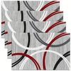 1PC Abstract Geometric Red Black White Place Mats - Dining Room, and Restaurant - Home Supplies