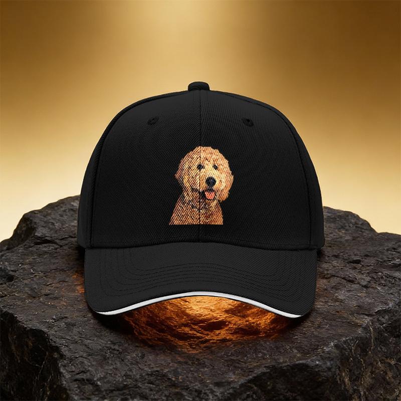 Cute Poodle Illustration Hat Unisex Printed Baseball Cap Sandwich Peaked Cap Sports Cap Suitable for Daily Commuting And Travel