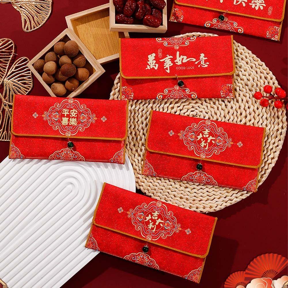 Chinese Style Lucky Money Bag Blessing Red Pocket New Year Red Envelopes  Celebration Party