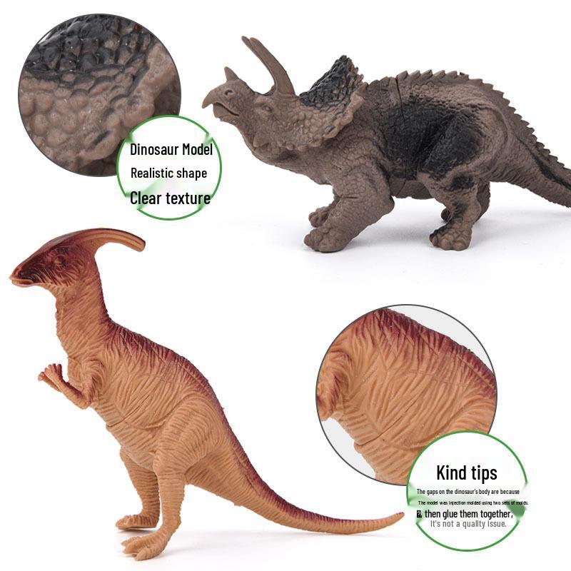 17cm Squeeze-Proof Soft Rubber Dinosaur Toy - Realistic Model for Kids