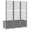 Vidaxl Garden Planter With Trellis, Light Grey, 120X40X136 Cm, Pp