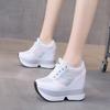 Fashion Spring Breathable Mesh Sneakers Hidden Increasing Sport Shoes 2024 Woman Wedge Casual Chunky Shoes High Platform Shoes 10.5CM