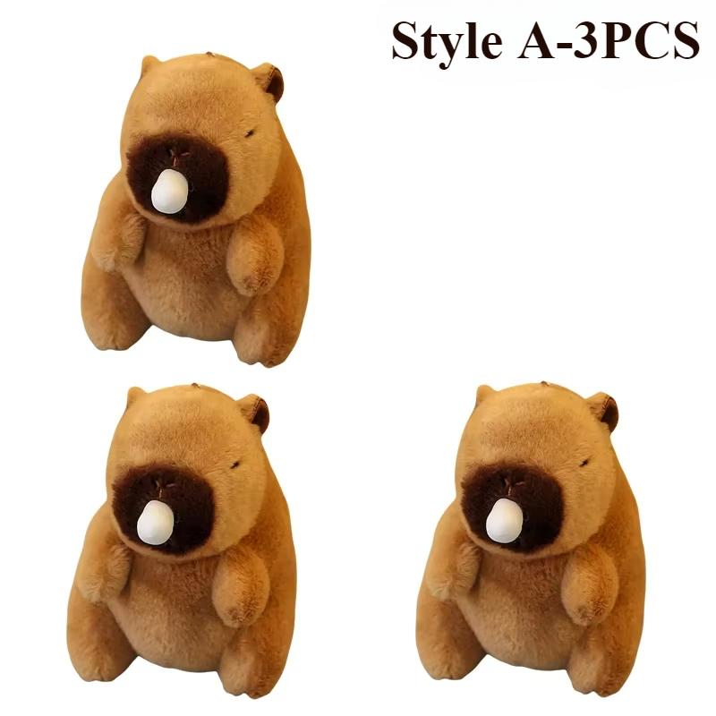 1-20PCS Spit Bubble Capybara Plush Keychain Capybara Pendant Plush Toy Bag Pendant Doll Gift Pendant Cute Car Keychain